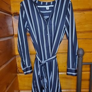 Striped Long Sleeve Dress